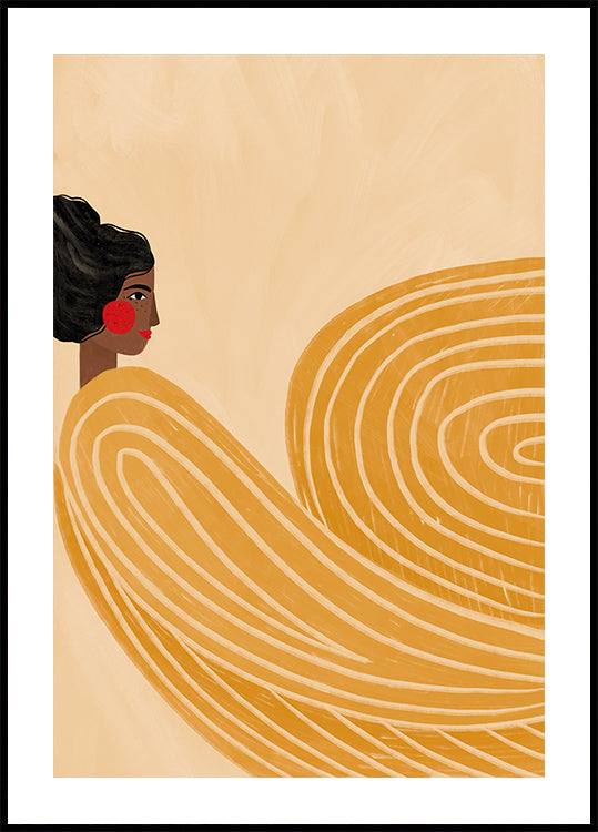 The Woman With the Yellow Stripes Poster