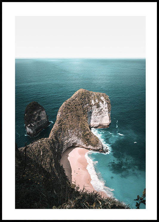 Rocks On Sea Shore Poster