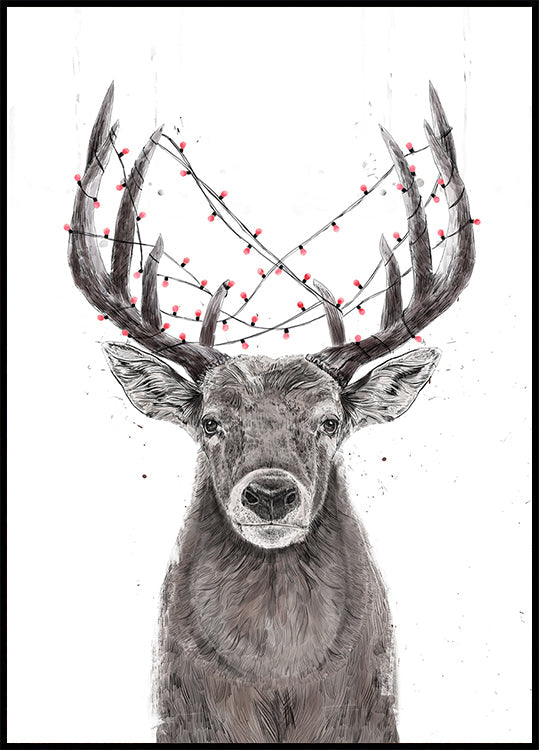Xmas deer Poster