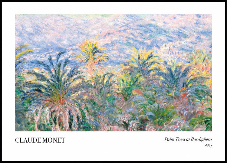 Claude Monet - Palm Trees at Bordighera Poster