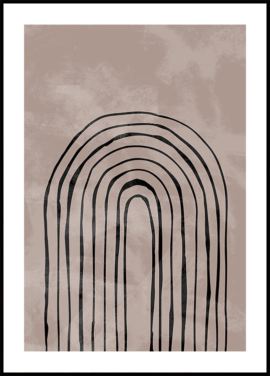 Arch one way black No. Poster