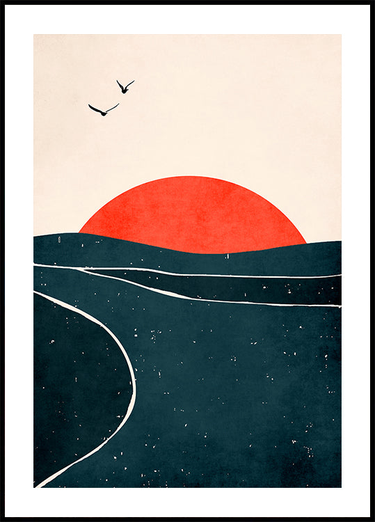 Dancing Seagulls Poster