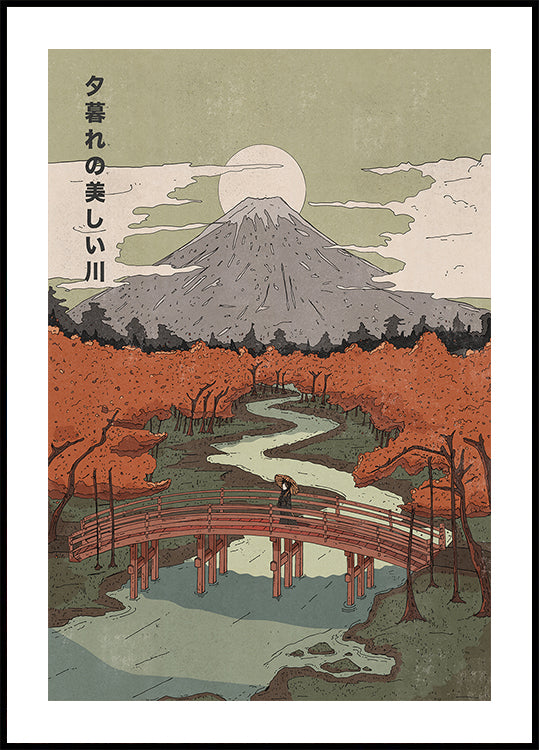 Beautiful River At Dusk Poster