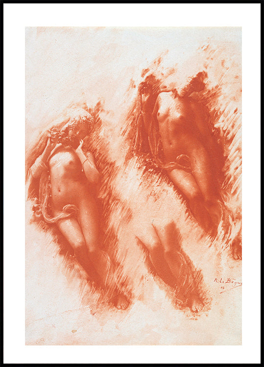 Study in Orange By René Le Bègue Poster