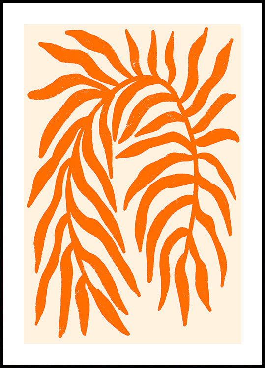 Orange Silhouette Poster