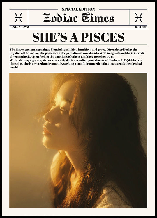 Zodiac Newspaper Personal Poster