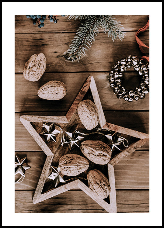 Walnuts in a Wooden Star II Poster