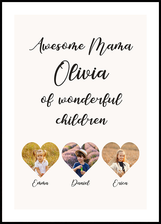 Heart Family Portrait Poster