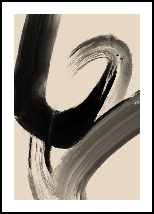 Brushstroke Whirl Poster