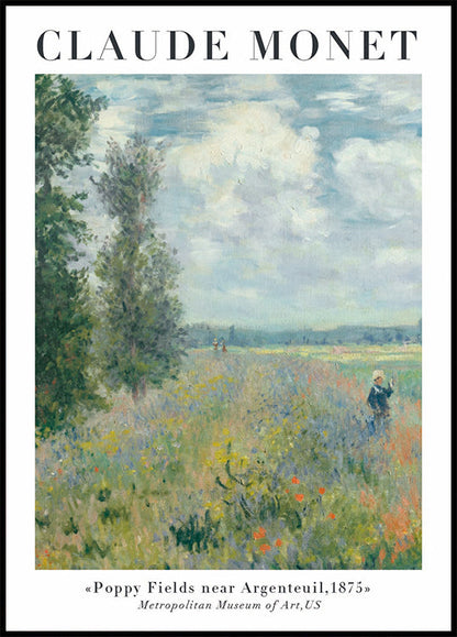 Claude Monet - Poppy Fields Near Argenteuil Poster