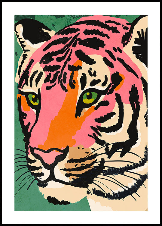 Vibrant Tiger Gaze  Poster