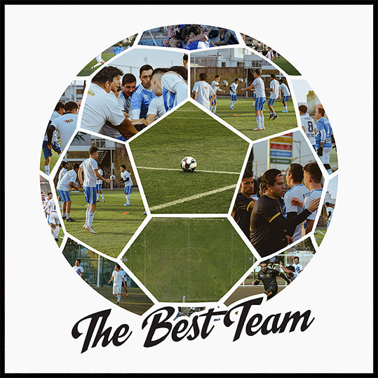 Soccer Ball Photo Collage Personal Poster