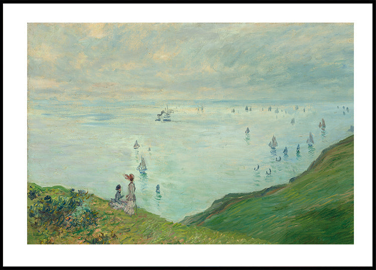 Cliffs at Pourville By Claude Monet Poster