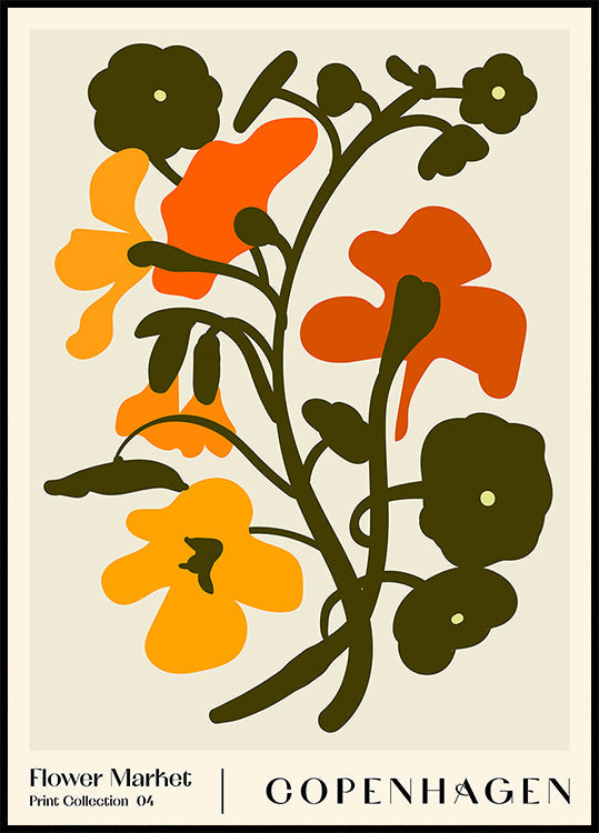 Flower Market. Copenhagen  Poster