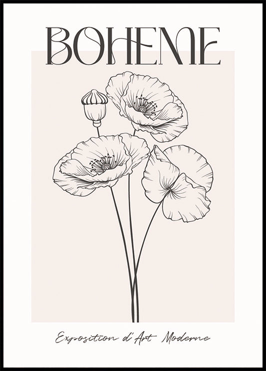 Boheme Poppies Art Poster