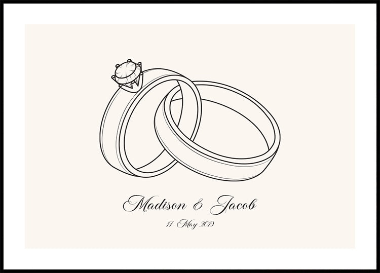 Wedding Rings Personalized Poster