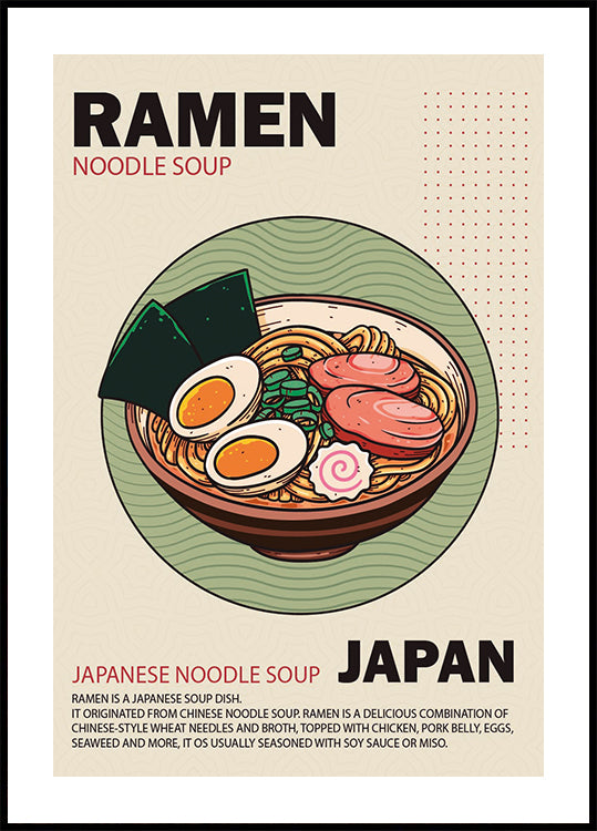 Ramen Noodle Soup Poster