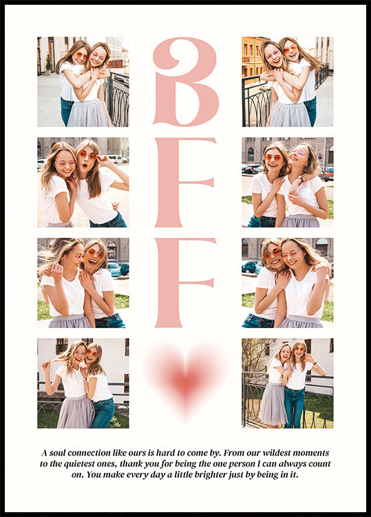 BFF Photo Collage Personal Poster