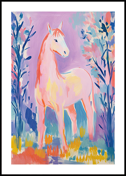 Colorful Horse Poster