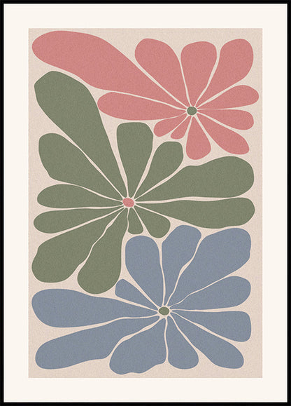 Three Flowers Poster