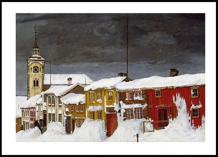 Gate i Røros By Harald Sohlberg Poster