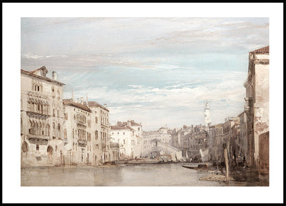 The Grand Canal Venice Looking Toward The Rialto By Richard Parkes Bonington Poster