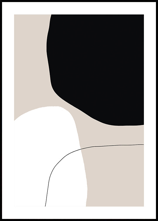Monochrome Shapes Poster