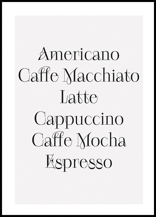 Kaffedrikke Poster