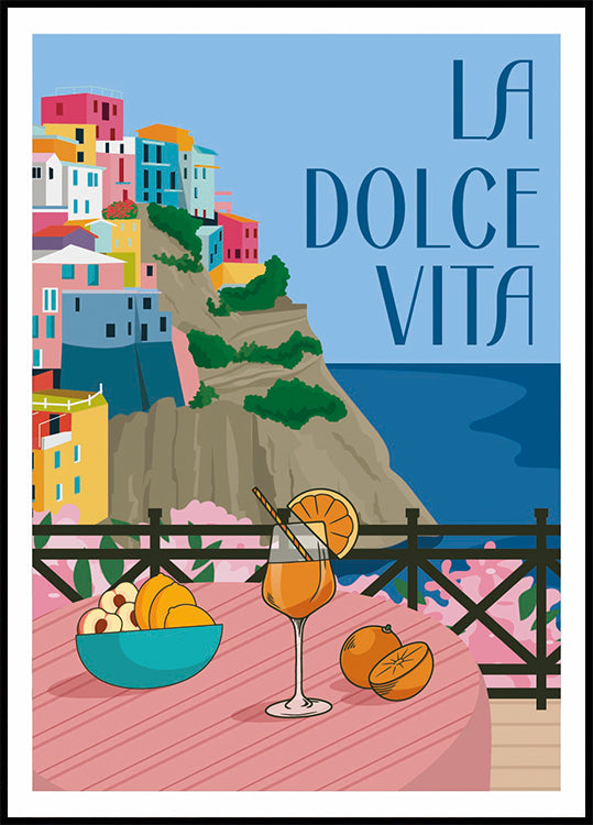 La Dolce Vita, Italian Coast and Aperitivo Poster