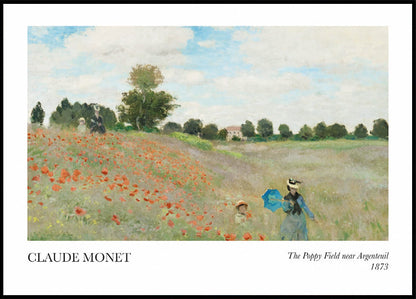 Claude Monet - The Poppy Field Near Argenteuil Poster