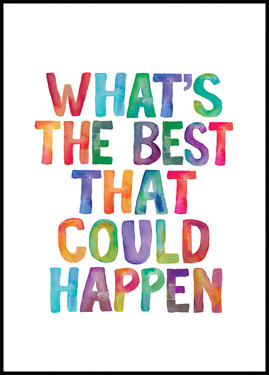What's the Best That Could Happen Poster