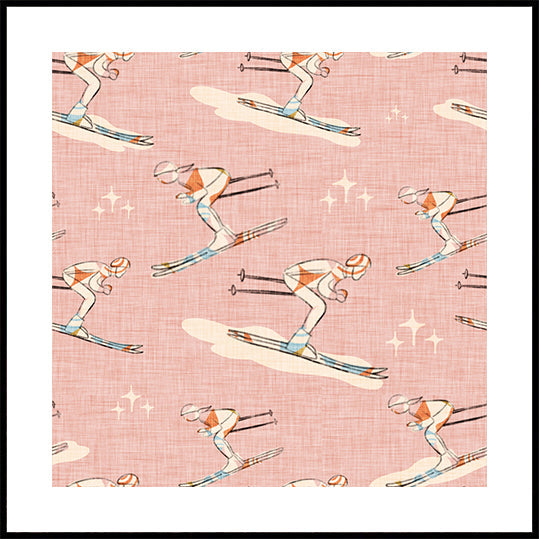 Winter Sports   Retro Vintage Ski Blue.png Poster