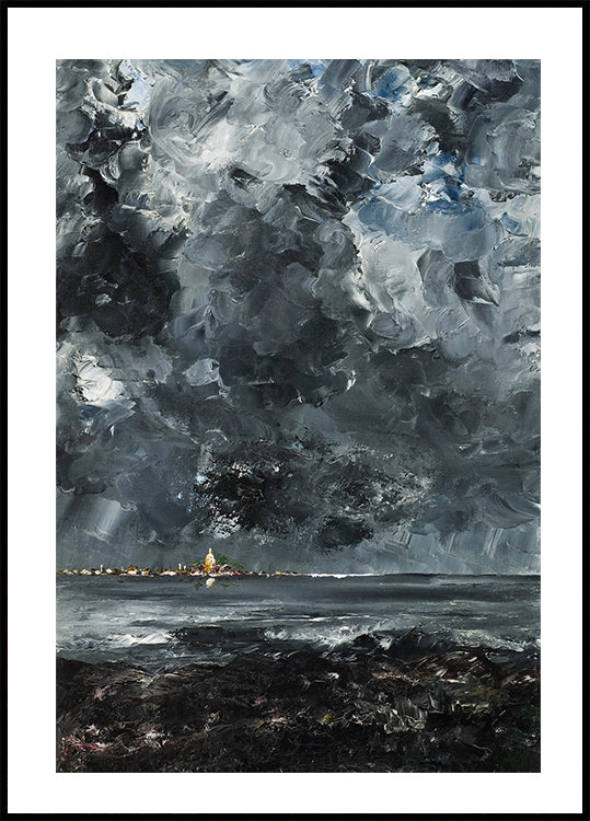 The Town By August Strindberg Poster
