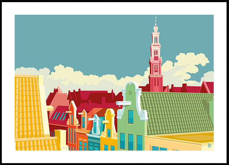 Amsterdam Jordaan Westerkerk Poster
