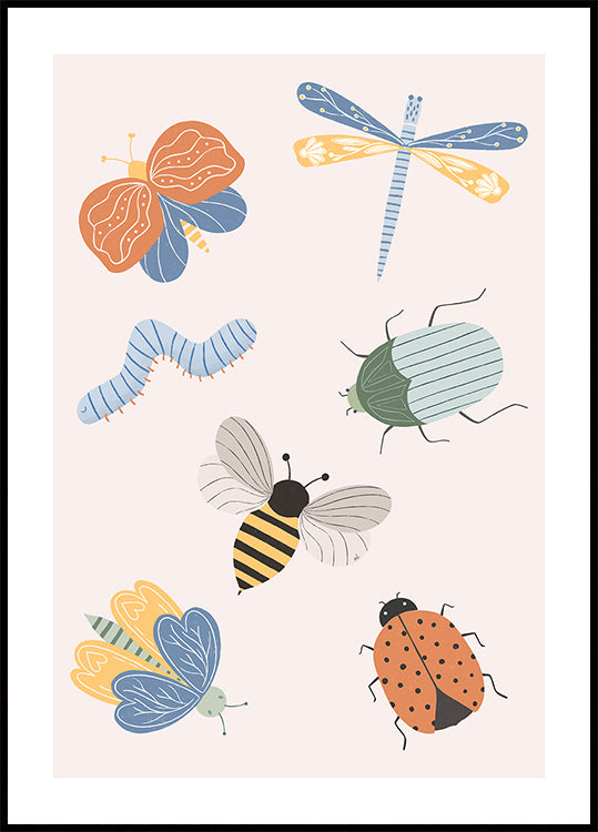 Cute Bugs Ratio2x3 Poster