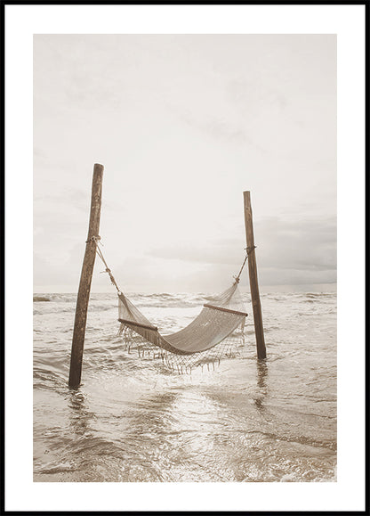 Hammock on a Tropical Beach Poster