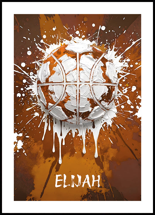 Graffiti Basketball Personal Name Poster