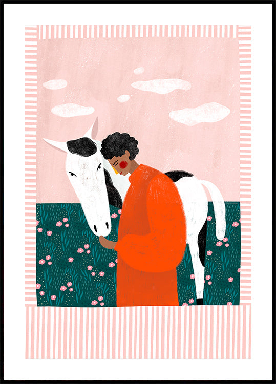 Vibrant Girl and Horse