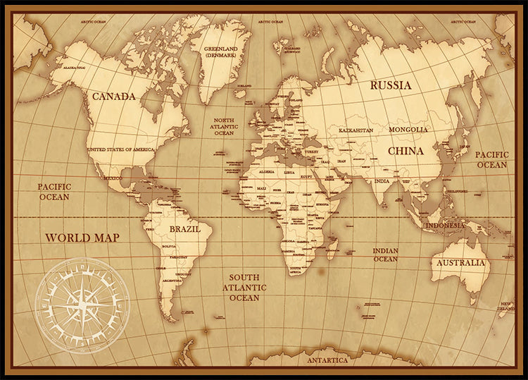 Vintage worldmap Poster