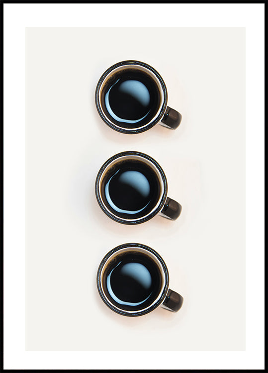 Three Cups Of Coffee Poster