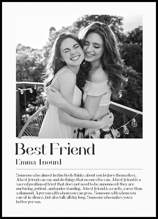 Best Friend Personalized Photo Definition Poster