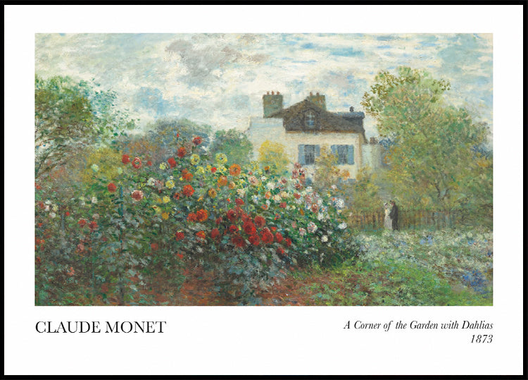 Claude Monet - A Corner of the Garden with Dahlias Poster