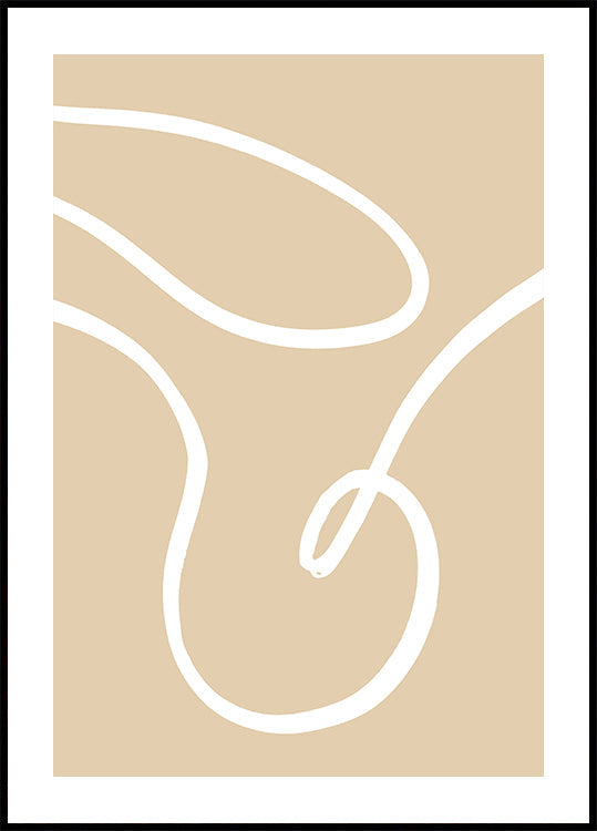 Beige Lines 02 Poster