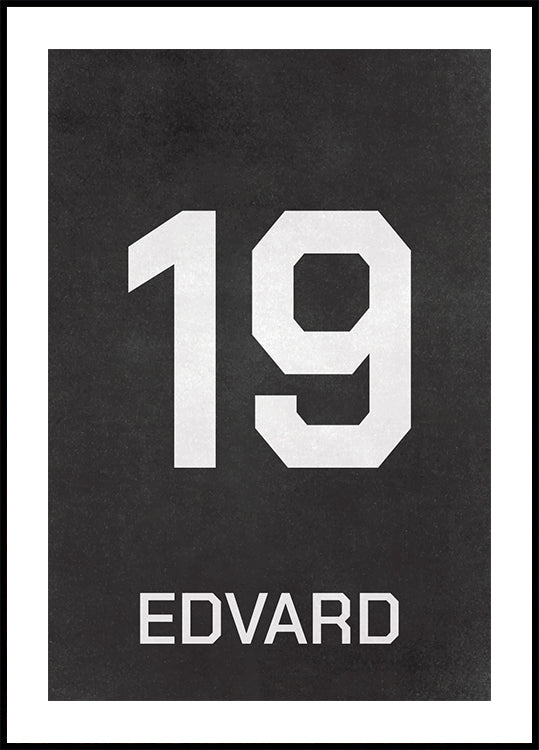 Football Number Poster