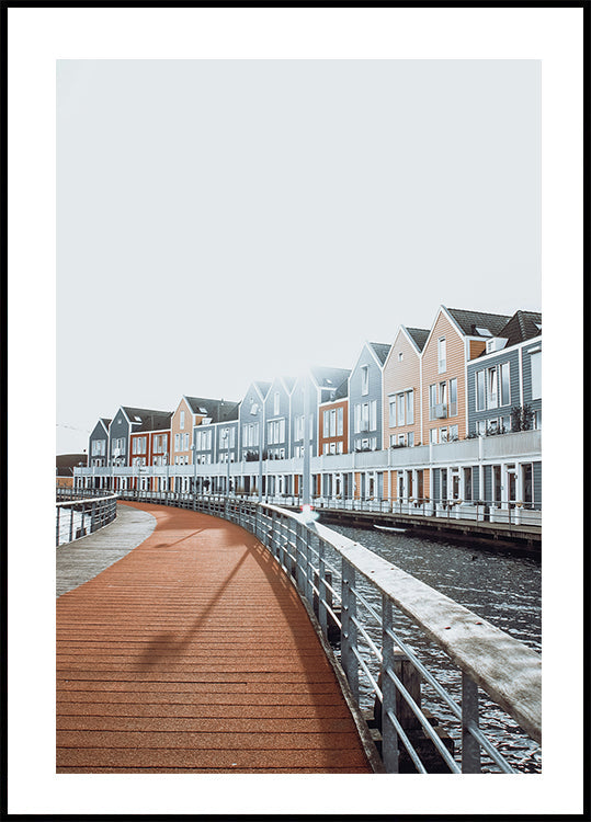 Colorful Houses At The Rietplas In Houten Poster