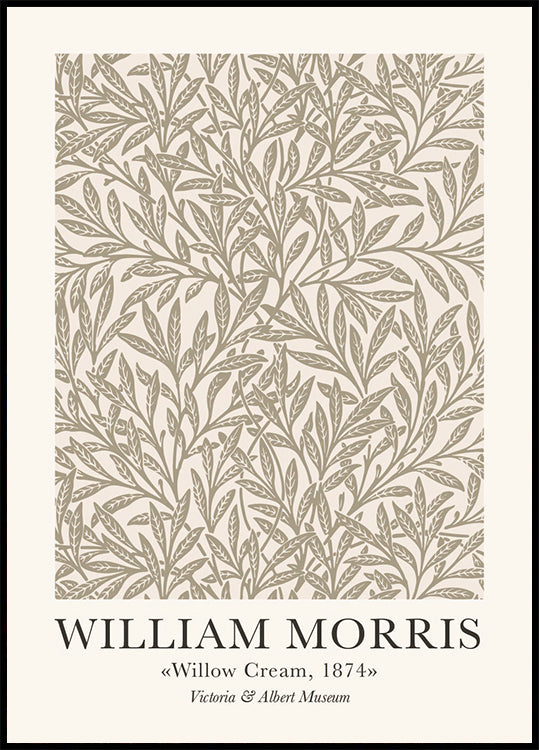 William Morris & Co Willow Cream Poster