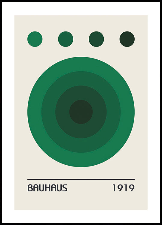 Bauhaus Colors Green Poster