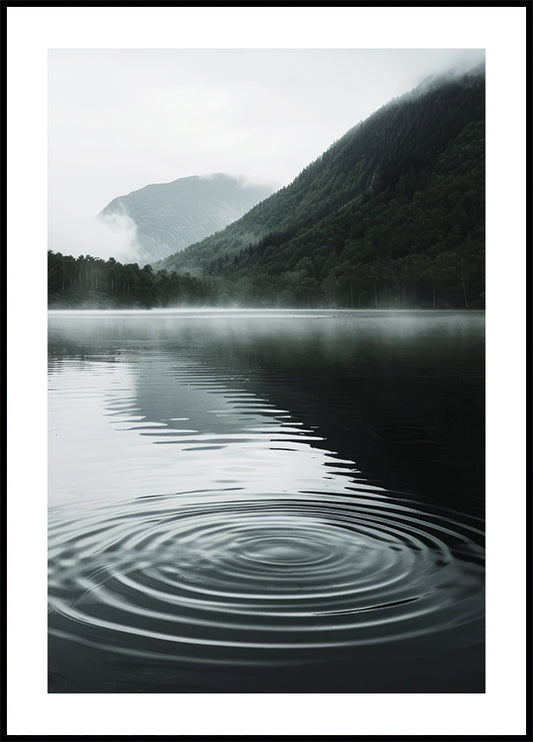 Water Ripples in Mountain Lake Poster