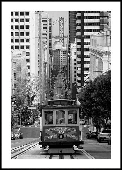 San Francisco Cable Car and Skyline Poster