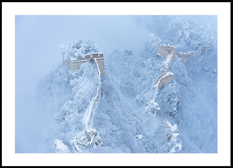 The Great Wall in ice and snow Poster